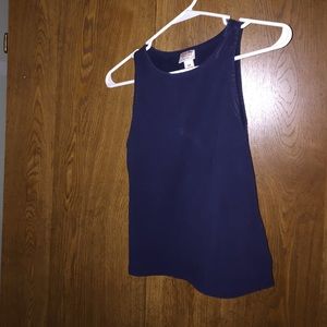 Navy blue crop top tank top.