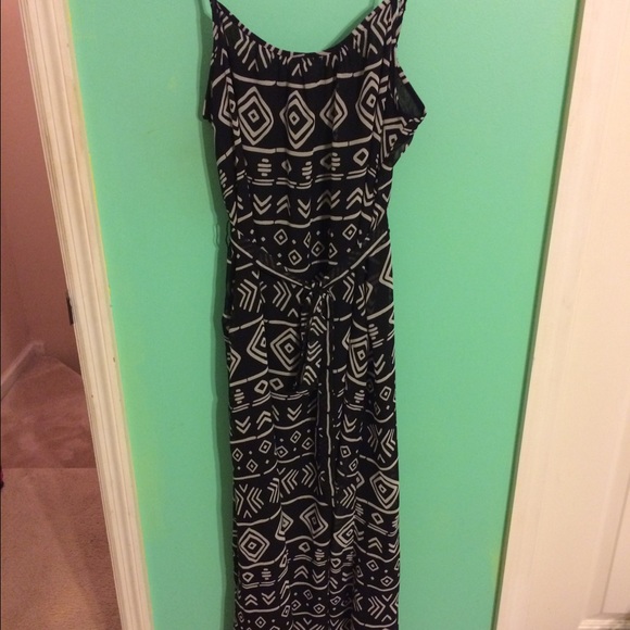 Aztec print maxi dress