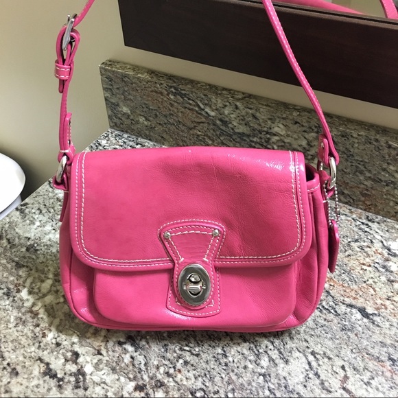 Coach | Bags | Coach Hot Pink Leather Purse Small Bag | Poshmark