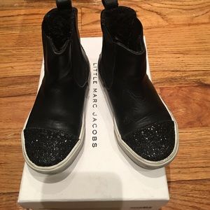 Little Marc Jacobs black leather boots toddler US9