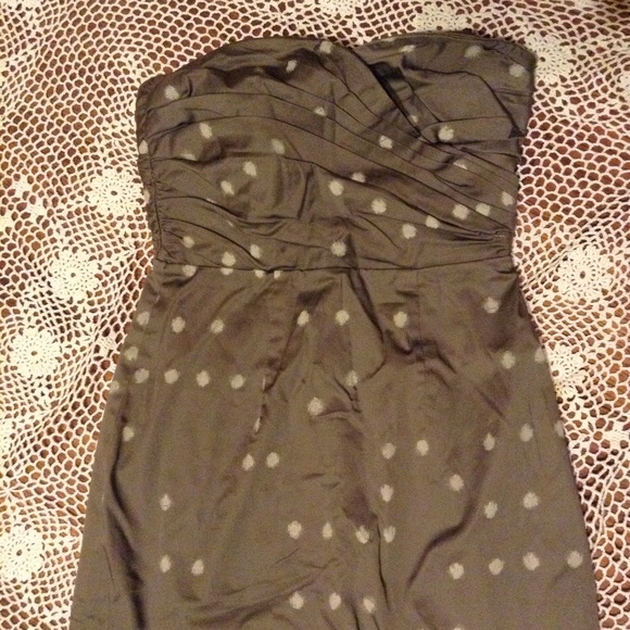 H&M Strapless Polkadot Gray Dress Size 4