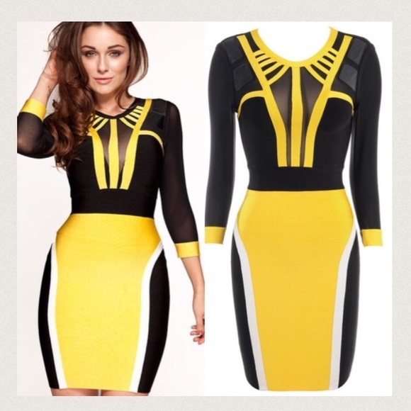 🚨🔸Final Markdown🔸🚨 Mesh Style Bandage Dress✨