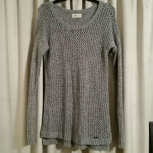 Grey long and lean Hollister sweater.