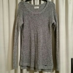Grey long and lean Hollister sweater.