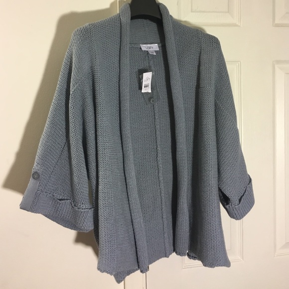 LOFT heavy knit sweater cape