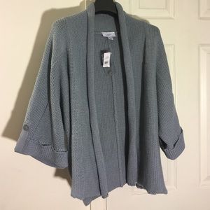 LOFT heavy knit sweater cape