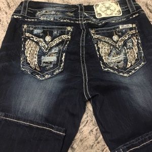 Miss me dark jean wing pocket size 30