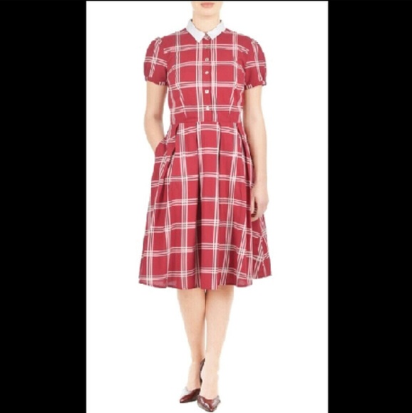 Plaid eshakti dress