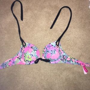 Floral push up bikini top with matching bottoms