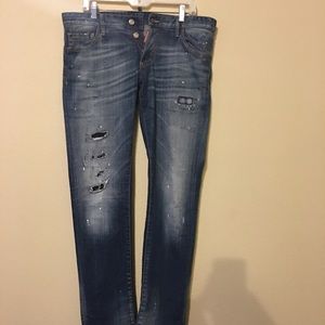 Dsquared2 Ripped & Repaired Slim fit jeans