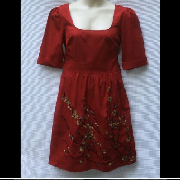 Red eshakti dress