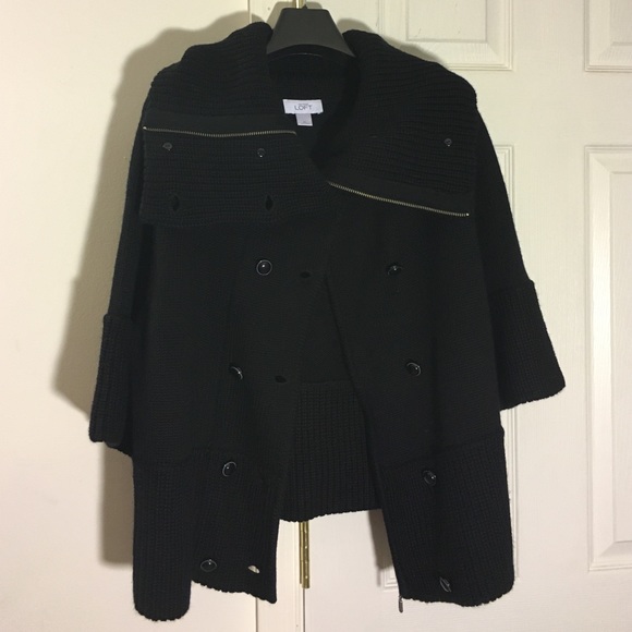 LOFT heavy knit sweater jacket