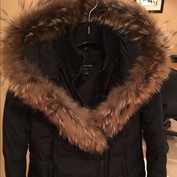 Mackage Adali fitted winter down coat with fur