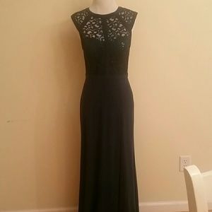 Emerald Green Evening Gown with Lace Top