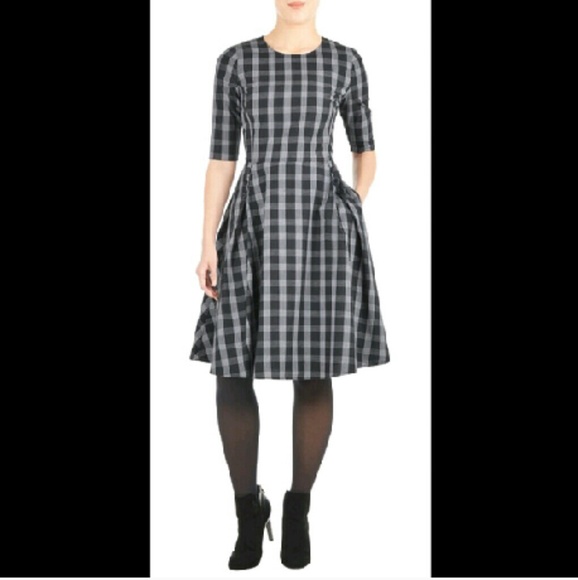Plaid eshakti dress