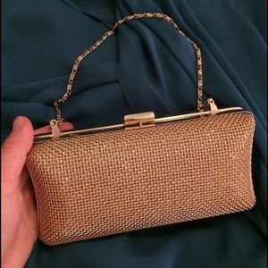 Gold sparkly clutch