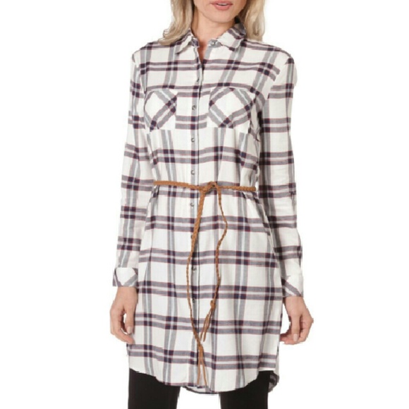 boutique Dresses & Skirts - Plaid shirt dress