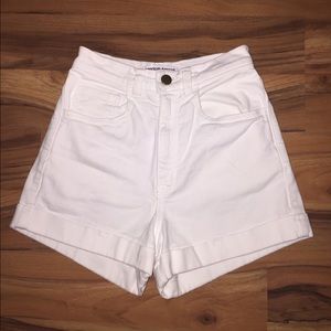 White high waisted shorts