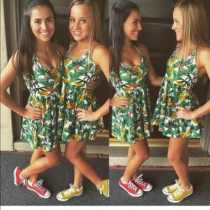 AMERICAN APPAREL TRI SKATER HALTER DRESS