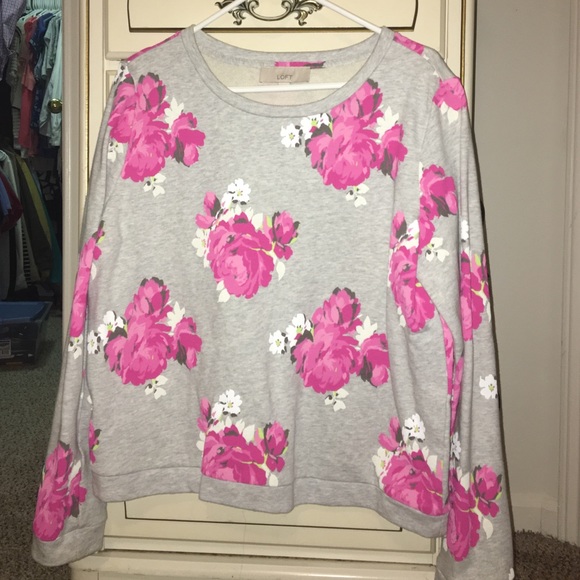 LOFT floral sweater