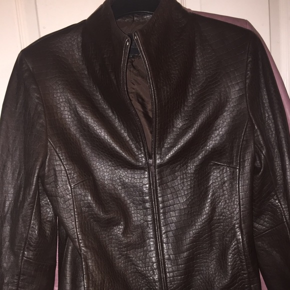 Express Chocolate Brown Leather Jacket