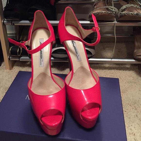 Brian Atwood hot pink heels