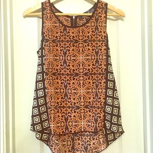 Juniors Blue Rain high low Tank Top Blouse