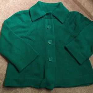 Beautiful green Banana Republic sweater/ jacket.