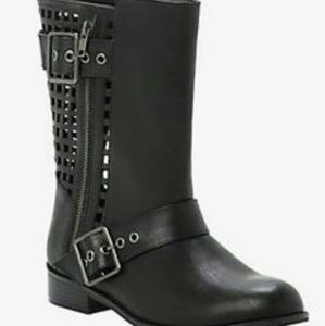 Torrid Black Cutout Moto boot