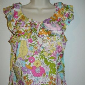 Liberty of London ruffle top blouse M ..d