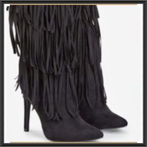Fringe Boots Mid Calf