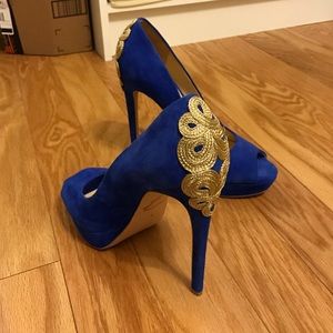 B Brian Atwood | Blue Raja Embellished Pumps