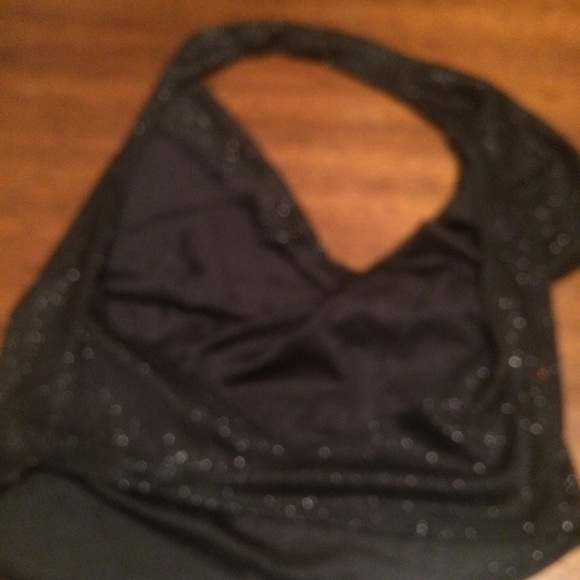 Black sparkle crop top - Picture 2 of 3