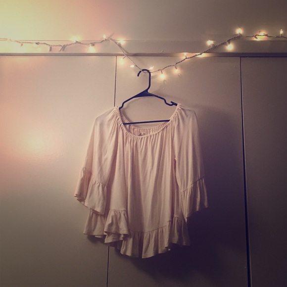 Perfect Off-White Peasant Top