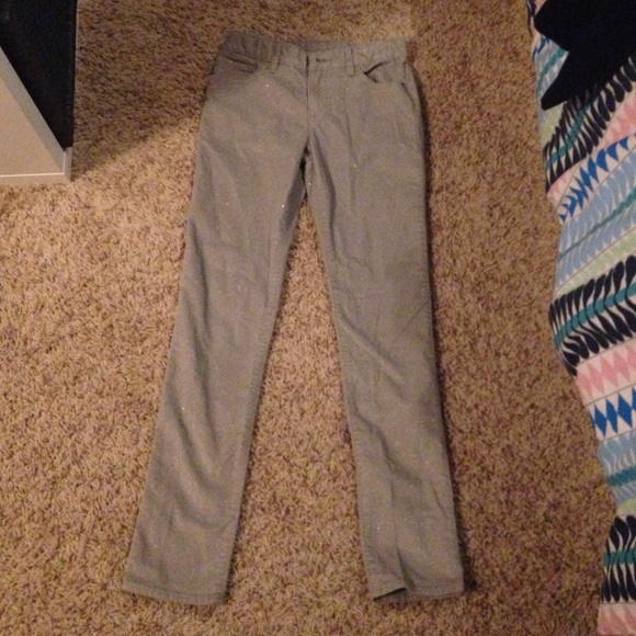 Sparkly tan girls jeans