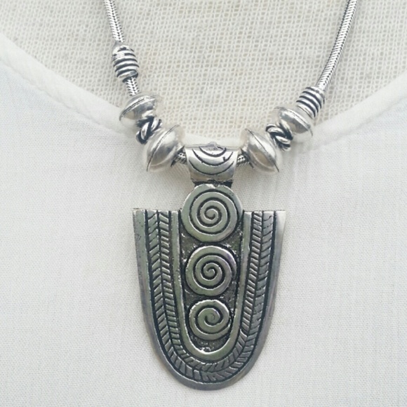 ❌SOLD Boho Solid Sterling Silver Necklace - Picture 3 of 4
