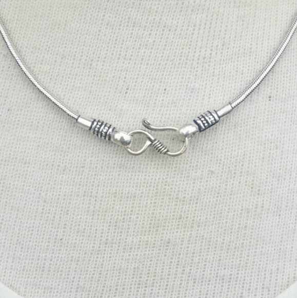 ❌SOLD Boho Solid Sterling Silver Necklace - Picture 4 of 4