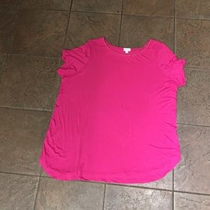 Avenue Asymmetrical Tee with Rhinestone Neckline