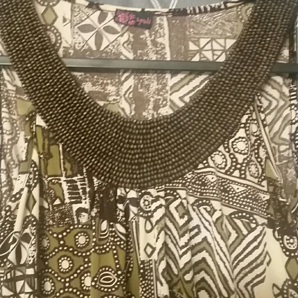 NWOT beaded collar top