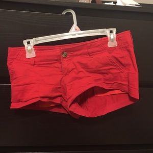 Red Hollister shorts