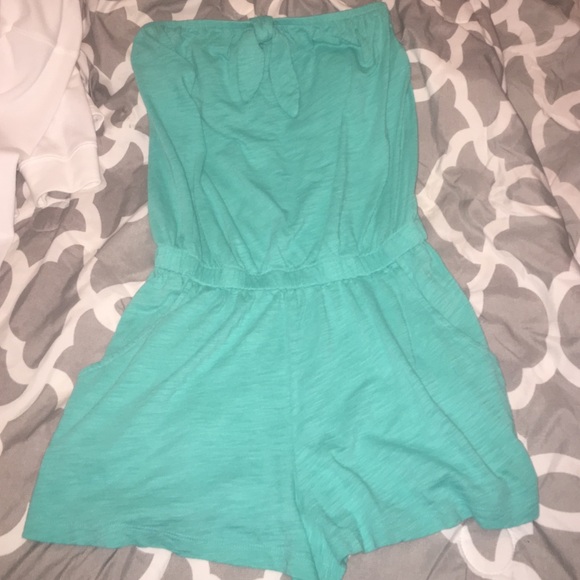 A turquoise romper