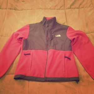 Pink and gray North Face Fleece Jacket