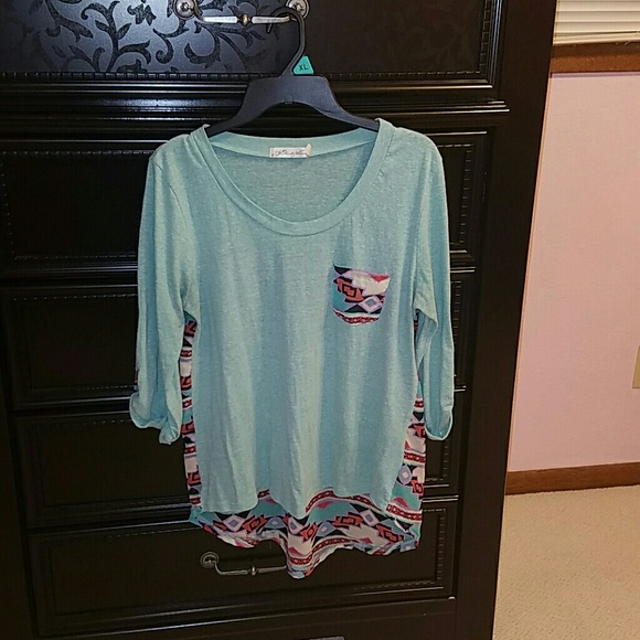 Liberty Love shirt turquoise