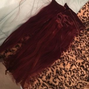 9 piece burgundy 20" human hair clip in extentions