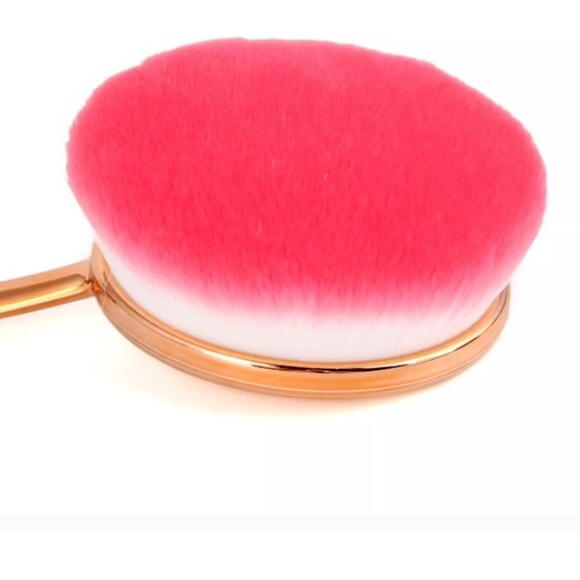 New Arrival- 10pcs Oval Pink Makeup Brushes + Box - Picture 4 of 4