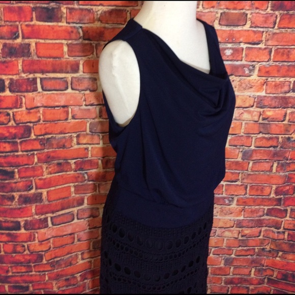 SOLD 🔥Laundry by Shelli Segal Navy Dress Lace 10P - Picture 2 of 4