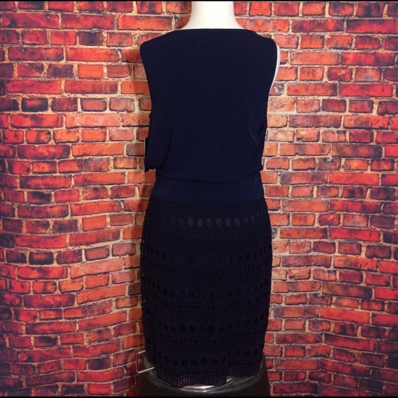 SOLD 🔥Laundry by Shelli Segal Navy Dress Lace 10P - Picture 3 of 4