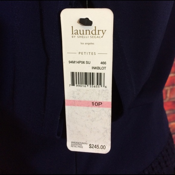 SOLD 🔥Laundry by Shelli Segal Navy Dress Lace 10P - Picture 4 of 4