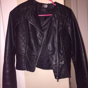 Black leather jacket