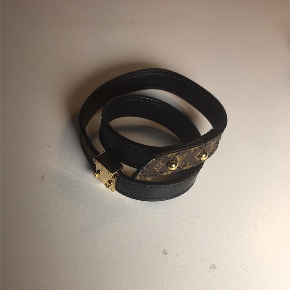 Authentic Louis Vuitton leather belt bracelet - Picture 1 of 4